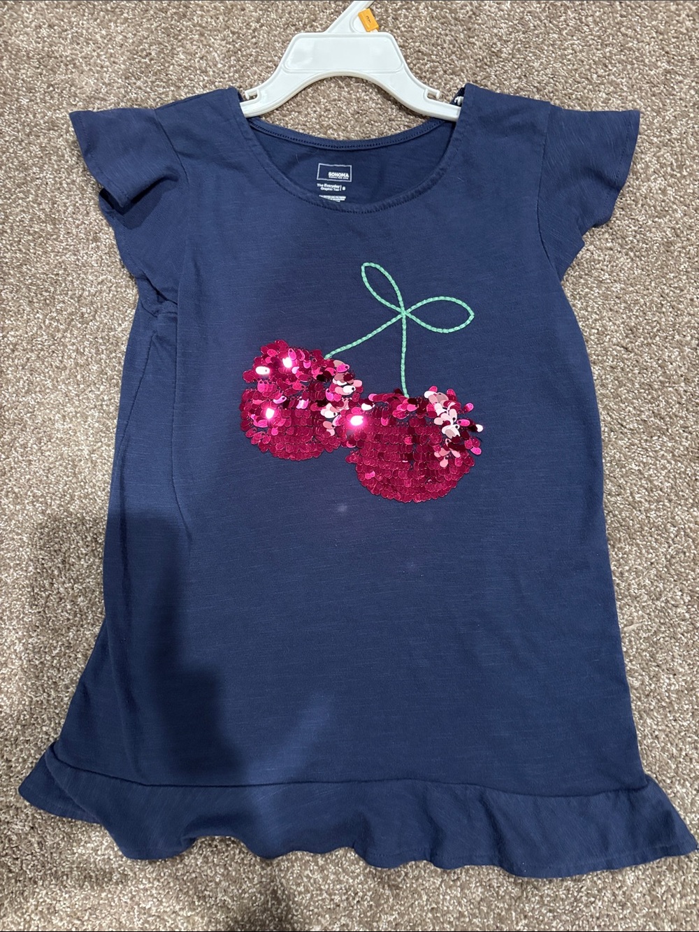 Girls size 8 cherry top
